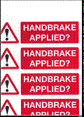 park brake sticker